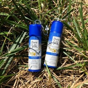 HANDMADE SILK SHAVING CREAM EARRINGS